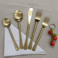 Couverts design en acier inoxydable doré 5 pièces avec manche en spirale cuillère fourchette couteau couverts de luxe pour repas fête mariage