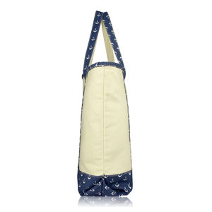 Vente en gros de sacs fourre-tout en toile de coton grande capacité pour l'hiver logo personnalisé imprimé réutilisable chaînes à motifs brodés promotionnels - Product Image 4