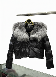 Abrigo Corto de Piel Sintética para Mujer al por Mayor, Grueso y Cálido, Corte Entallado, Elegante, de Alta Calidad, Cómodo para Otoño e Invierno - Product Image 6