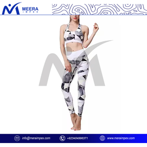 Custom Women Sublimation Yoga Set Quick Dry Breathable Sports <b>Bra</b> Leggings Gym Workout Activewear OEM Logo Printed - Product Image 5