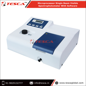 Microprocesseur de plage de longueurs d'onde 320nm - 1020nm et de bande passante spectre 2nm spectropotomètre Visible à faisceau unique avec logiciel - Product Image 2