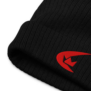 Bonnet en tricot brodé conique, écharpe tendance avec broderie unique - Product Image 1