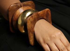 Premium Artisan Crafted Waterproof <b>Wooden</b> <b>Bangles</b> Jewelry Collection Natural Wood Traditional Women Accessories Custom Colors - Product Image 3