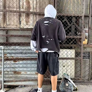 เสื้อมีฮู้ดผู้ชายแบบสตรีทแฟชั่นแบบสั่งตัด - Product Image 6