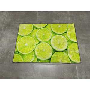 Tapis de cuisine à imprimé citron : Tapis d'appoint moderne en chenille, tapis doux non tissé - Product Image 1