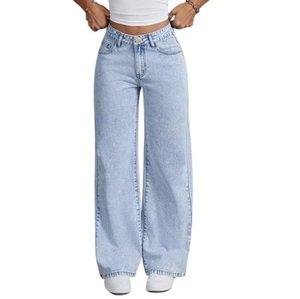Jean Baggy pour Femme d'Excellente Qualité Pantalon Confortable à Taille Mi-Haute pour Tenue Décontractée ou Formelle Disponible en Gros - Product Image 3
