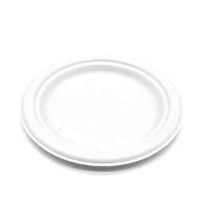 ProTakeOut [7" Redondas] Platos de Bagazo Compostables, Paquete de 1000, Ecológicos, Libres de PFAS, Blancos, Desechables, Aptos para Microondas, Resistentes - Product Image 1