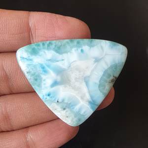 อัญมณี Larimar Cabochon ธรรมชาติ100% อัญมณี Larimar แท้ทำอัญมณีชิ้นหนึ่งในราคาขายส่งจำนวนมาก - Product Image 3