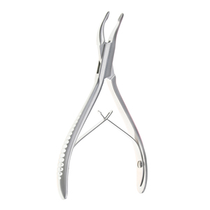 Juego de instrumentos quirúrgicos manuales de acero inoxidable alemán de doble resorte con acabado de Dall curvo de alta calidad Beyer Bone Rongeur - Product Image 4