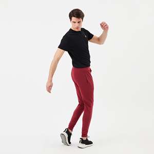 กางเกงวอร์มทรงบานสีแดงเบอร์กันดี GA Slim Fit สวมใส่สบาย เหมาะสำหรับออกกำลังกาย พร้อมโลโก้ปรับแต่งได้ ตกแต่งด้วยซิป มีไซส์ XL ถึง 6XL - Product Image 6