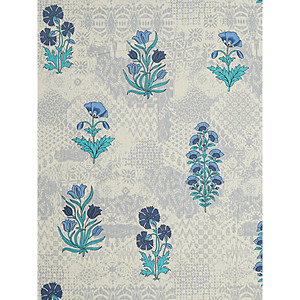 Juego de Sábanas Super King de 3 Piezas, 240 Hilos, 100% Algodón, Color Azul Cielo con Diseño Floral, Incluye 2 Fundas de Almohada (SHKV1076) - Product Image 5