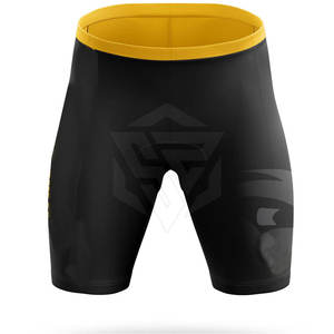 2025 nouveauté hommes haute rue Style Compression Shorts genou longueur solide élastique taille moyenne séchage rapide respirant Pakistan - Product Image 1