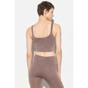 Soutien-gorge de sport à fines bretelles - Café - Product Image 4
