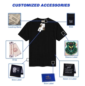 เสื้อยืดโอเวอร์ไซส์สำหรับผู้ชายเสื้อยืดผ้าฝ้าย100ลายปักออกแบบได้ตามที่ต้องการน้ำหนักมาก - Product Image 5