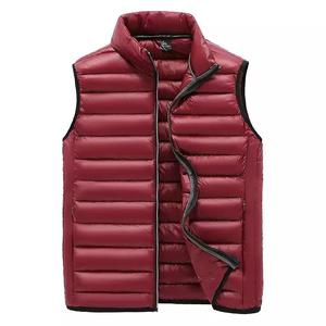 Chaqueta de invierno con logotipo personalizado para hombre con capucha sin mangas Bubble Gilet Puffer Chaleco de hombre Ropa - Product Image 6