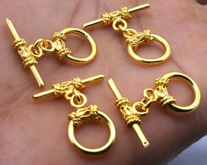 14X24MM Bali <b>Toggle</b> Clasp Antique Silver Plated Antique Gold Plated Antique Copper 18k Gold Plated Jewelry Making Clasp B559 - Product Image 1