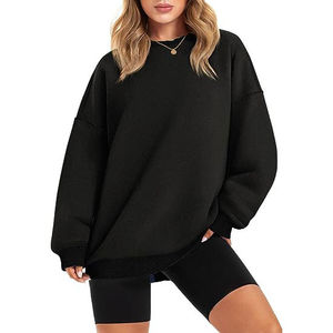 Manufacturers' Custom High Quality <b>Women's</b> Embroidery Pullover Soft Cotton <b>Fleece</b> Streetwear Crewneck Sweatshirt - Product Image 3