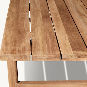 Teak <b>wood</b> <b>table</b> with customized size, rectangular shape, intended for outdoor use, anti-rot, with a simple modern style - Product Image 4