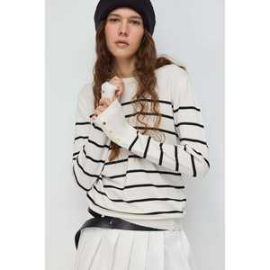 Suéter Casual de Punto con Cuello Redondo y Rayas de Viscosa/Poliéster para Ciclismo - Product Image 5