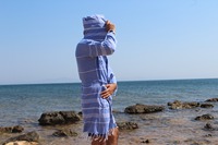 Serviette de plage turque Peshtemal en coton à capuche, séchage rapide, manches longues, colorée, douce, pour femmes et hommes, usage quotidien