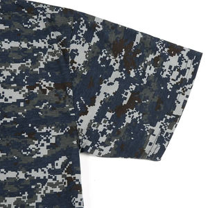 Hombres al por mayor 100% algodón manga corta Woodland Desert Jungle camuflaje Color táctico camiseta personalizada hombres camiseta - Product Image 3