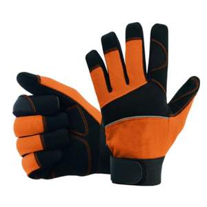 Guantes de montaje impresos personalizados para mecánicos y jardineros, características de seguridad hechas de goma duradera, guantes deportivos de poliéster y nailon - Product Image 4