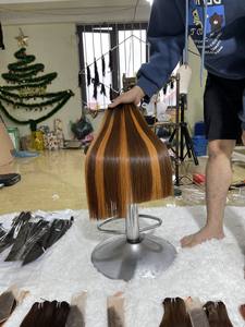 Extensions de cheveux style vietnamien sans couture, couleur Ombre, cheveux lisses - Product Image 3