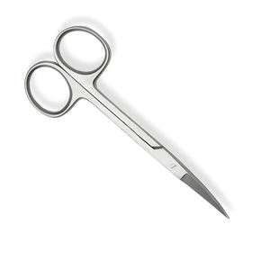 Tijeras alemanas de acero inoxidable para Iris, acabado en arena, hoja afilada quirúrgica médica curvada, tamaño de 4,5 pulgadas - Product Image 3