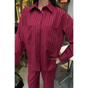 Costume palazzo rayé décontracté avec pantalon 10092 - Product Image 3