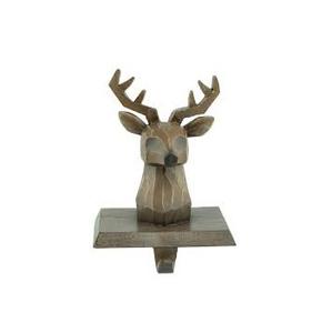 Reindeer Head <b>Christmas</b> <b>Stocking</b> Holders They have the look like hand-carved Base has a hook for hanging - Product Image 4