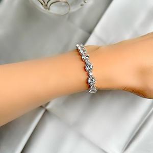 Best Quality Classic Style Jewelry 925 Sterling Silver Handmade White Topaz Gemstone <b>Bracelet</b> Jewelry 925 Solid Silver <b>Bracelet</b> - Product Image 1