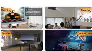 Nuevo Proyector Digital Portátil Mini LCD 2025 con Android 9, WiFi, 300ANSI, Función de Duplicación Inalámbrica, para Cine en Casa, Video de Tiro Corto - Product Image 3