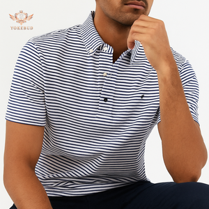 YOKEBUD hommes bleu sarcelle 100% coton pour polo respirant t-shirt à manches courtes solide imprimé décontracté classique ajustement pour le quotidien - Product Image 2