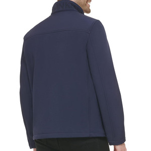 Premium Quality Coated Long Soft Shell <b>Winter</b> Quilted Hooded Front Pockets Quick Dry Windproof Zipper Men's Softshell <b>Jacket</b> - Product Image 3