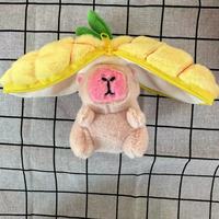 CHAUDE réversible capybara peluche porte-clés Fruit transformer Fraise Carotte Pêche raisin capybara peluche animal en peluche jouet