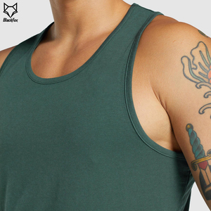 Débardeur en coton respirant à séchage rapide écologique de grande taille personnalisé pour hommes décontracté amincissant la plaine d'entraînement de forme physique de gymnase - Product Image 6