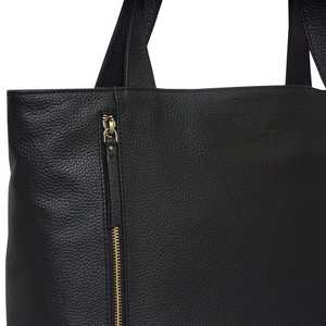 High Quality Handmade Black <b>Soft</b> Full Grain <b>Leather</b> Tote <b>Bag</b> Vintage Style Top Indian Supplier - Product Image 6