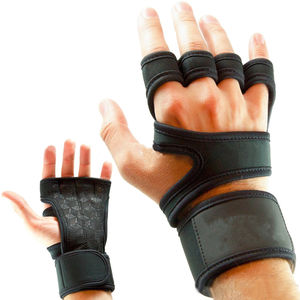 Guantes de gimnasia personalizados para hombres y mujeres para levantamiento de pesas y entrenamiento hechos de cuero de calidad para deportes y ciclismo - Product Image 6