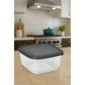 Boîte de conservation alimentaire classique en plastique PP carrée de 500 ml avec couvercle coloré, hermétique, empilable, multifonctionnelle, gain de place - Product Image 2