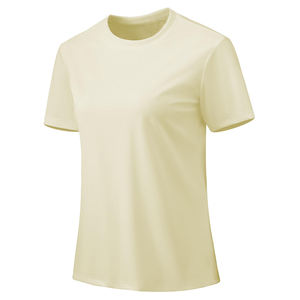 Ultra suave al tacto elegante producto personalizado ropa deportiva y transpirable mejor tela de poliéster entrenamiento gimnasio camiseta para mujer - Product Image 1
