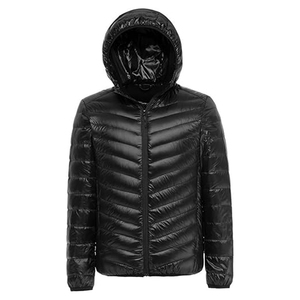 Veste en laine pour hommes coupe-vent col à capuche style High Street fermeture éclair eau OEM coque en nylon logo avant - Product Image 1