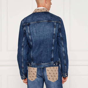 2025/2026 Winter Stylish Men's High Street Denim <b>Jacket</b> Classic Fit Breathable Windproof Durable Organic Cotton Front - Product Image 2