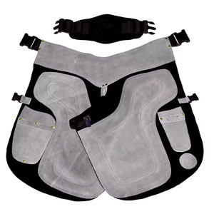 27 Inches 70CM Farrier <b>Aprons</b> Genuine Suede <b>Leather</b> and Canvas Chaps <b>Apron</b> Horseshoeing <b>Apron</b> With Breathable Air Mesh Back - Product Image 3