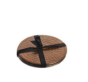 Antique Handcrafted Copper Coaster Set of 4 Hammered Design Made of Pure Copper for Customized Size <b>Cheap</b> Price - Product Image 6