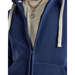 Pull à capuche en coton 100% épais pour hommes, sweat-shirt à fermeture éclair surdimensionnée, streetwear vintage délavé au soleil pour l'hiver - Product Image 4