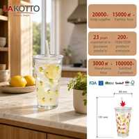 LAKOTTO Verre Commercial en Forme de V de 420 ml Idéal pour le Service de Boissons en Restaurant Fabricant de Verres Personnalisables OEM