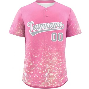 Camiseta de Béisbol Personalizada Unisex con Botones, Impresión por Transferencia de Calor, Secado Rápido, Transpirable, Tallas Grandes, Antibacteriana, para Equipos - Product Image 2