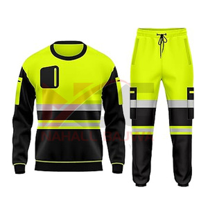 Multiple Pockets Road Hi Vis Workwear <b>Men</b> Reflective Winter Safety <b>Work</b> <b>Hoodie</b> Construction Jackets. - Product Image 1