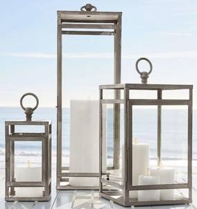 ตะเกียงตกแต่งบ้านแบบโบราณ ดีไซน์ผสมผสานโลหะและแก้ว สำหรับตกแต่งบ้านและเทศกาลคริสต์มาส - Product Image 5