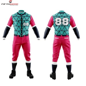Vente en gros d'uniformes de softball personnalisés avec votre propre conception maillot de baseball de l'équipe pro chemises de baseball pour jeunes pantalons ensemble d'uniformes 2 pièces - Product Image 3